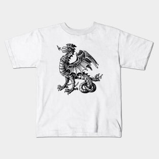 Heraldic Cockatrice Kids T-Shirt